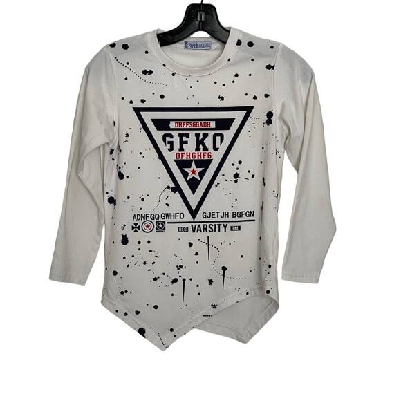 Peperoncino Girls white long sleeve T-shirt Size 12 - Picture 1 of 6